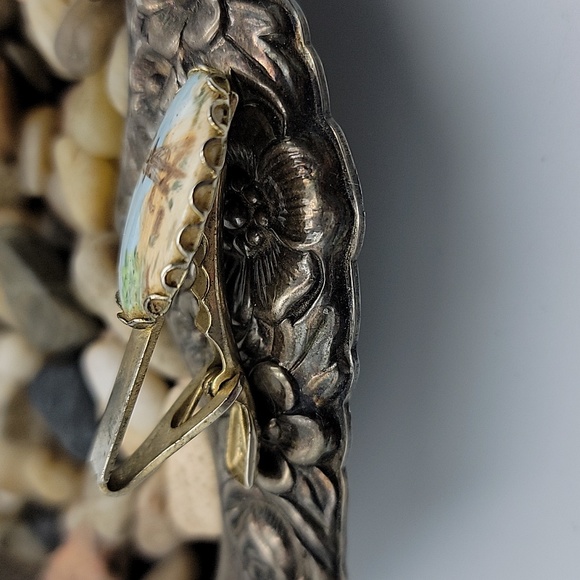 Mens vintage painted tie clip - Picture 2 of 4